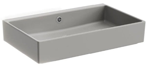 VitrA 7404B076-0012 ArchiPlan Tezgah Üstü Lavabo 60cm,Mat Taş Gri.